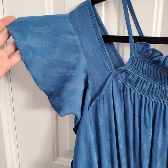 Boho Plteated Feather Dress - Picture 2 of 4